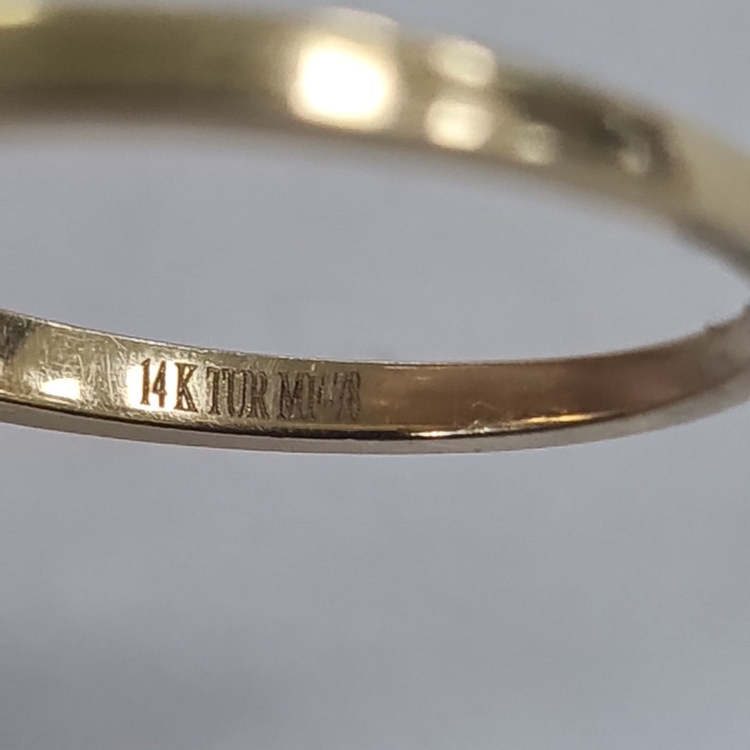 10024ANC00065B913 FRD6 SOLITARIO CON CIRCONIA REDONDA ORO 14K 2.4GRS (NUEVO)