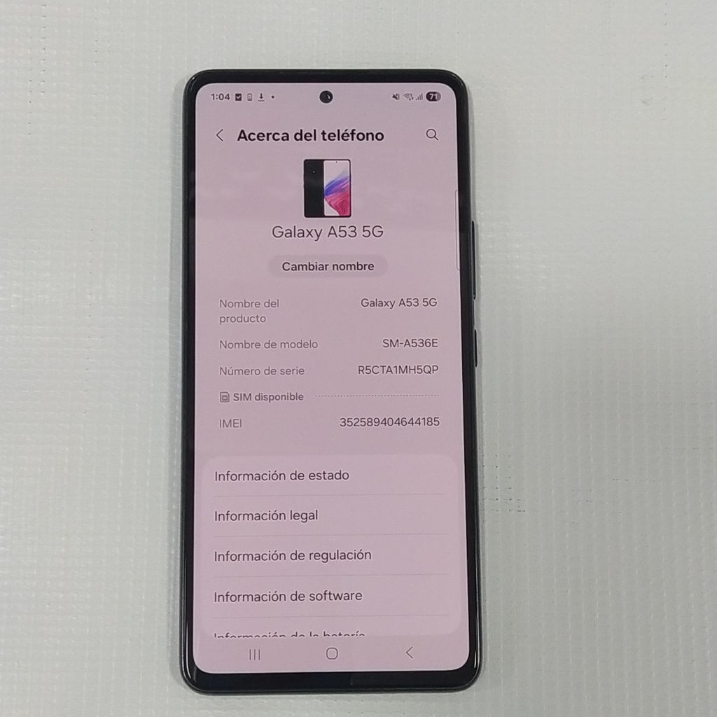 CELULAR SAMSUNG GALAXY A53 5G SM-A536E 128 GB 8 GB RAM (SEMINUEVO)