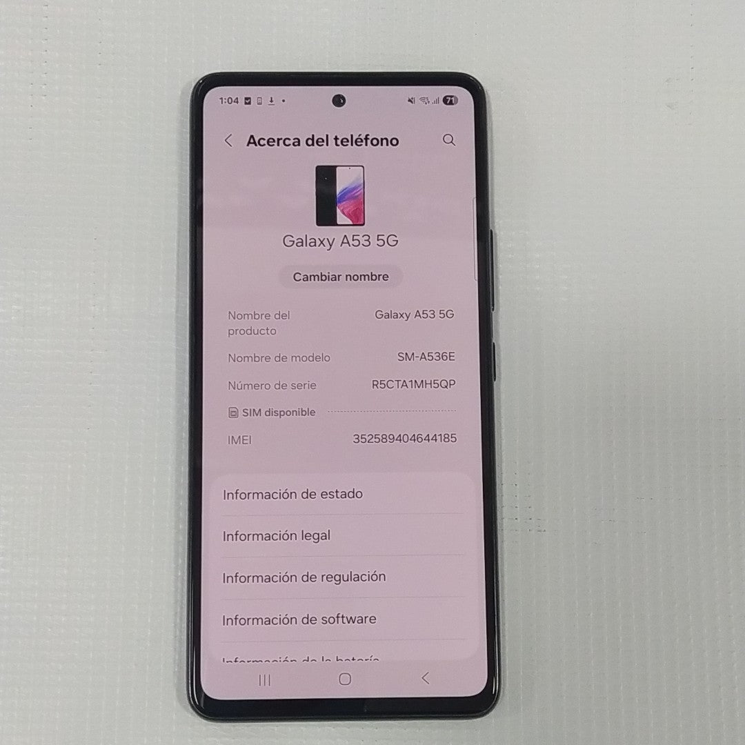 CELULAR SAMSUNG GALAXY A53 5G SM-A536E 128 GB 8 GB RAM (SEMINUEVO)