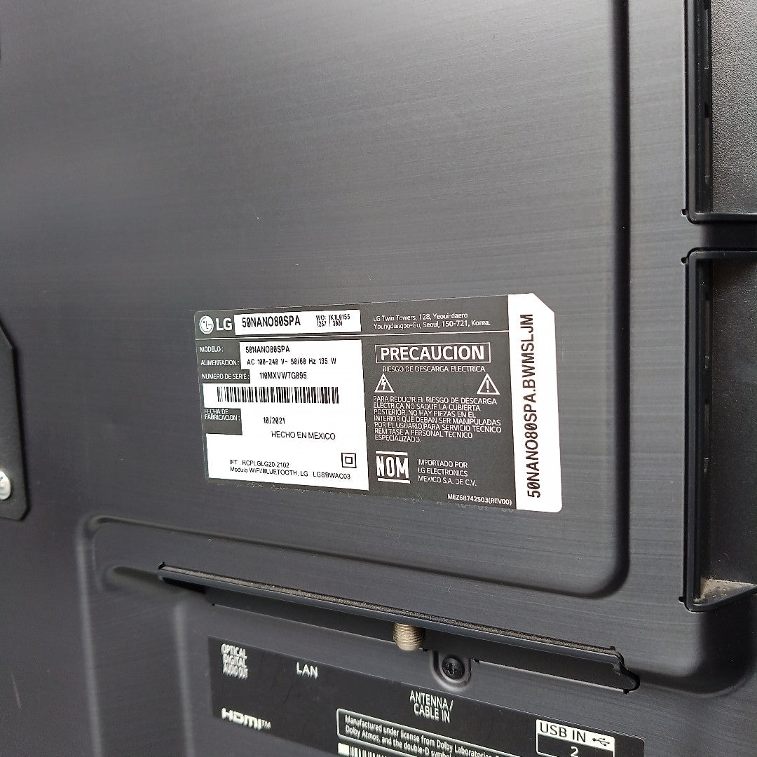 PANTALLA LG 50NANO80SPA (2021) 50" NANOCELL  4K (SEMINUEVO)