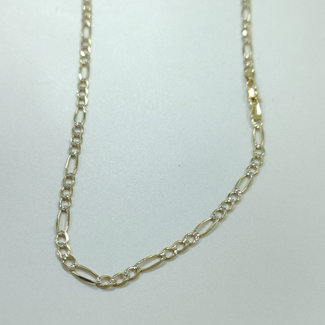 CADENAS CARTIER 3*1 DIAMANTADA ORO 14K 7.8 (NUEVO)