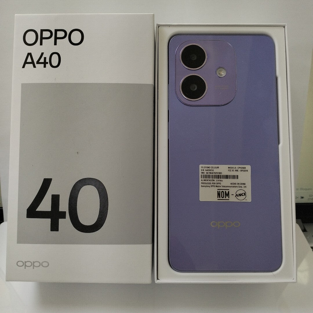CELULAR OPPO  A40 CPH2669 (2024) 256 GB 4 GB RAM (SEMINUEVO)