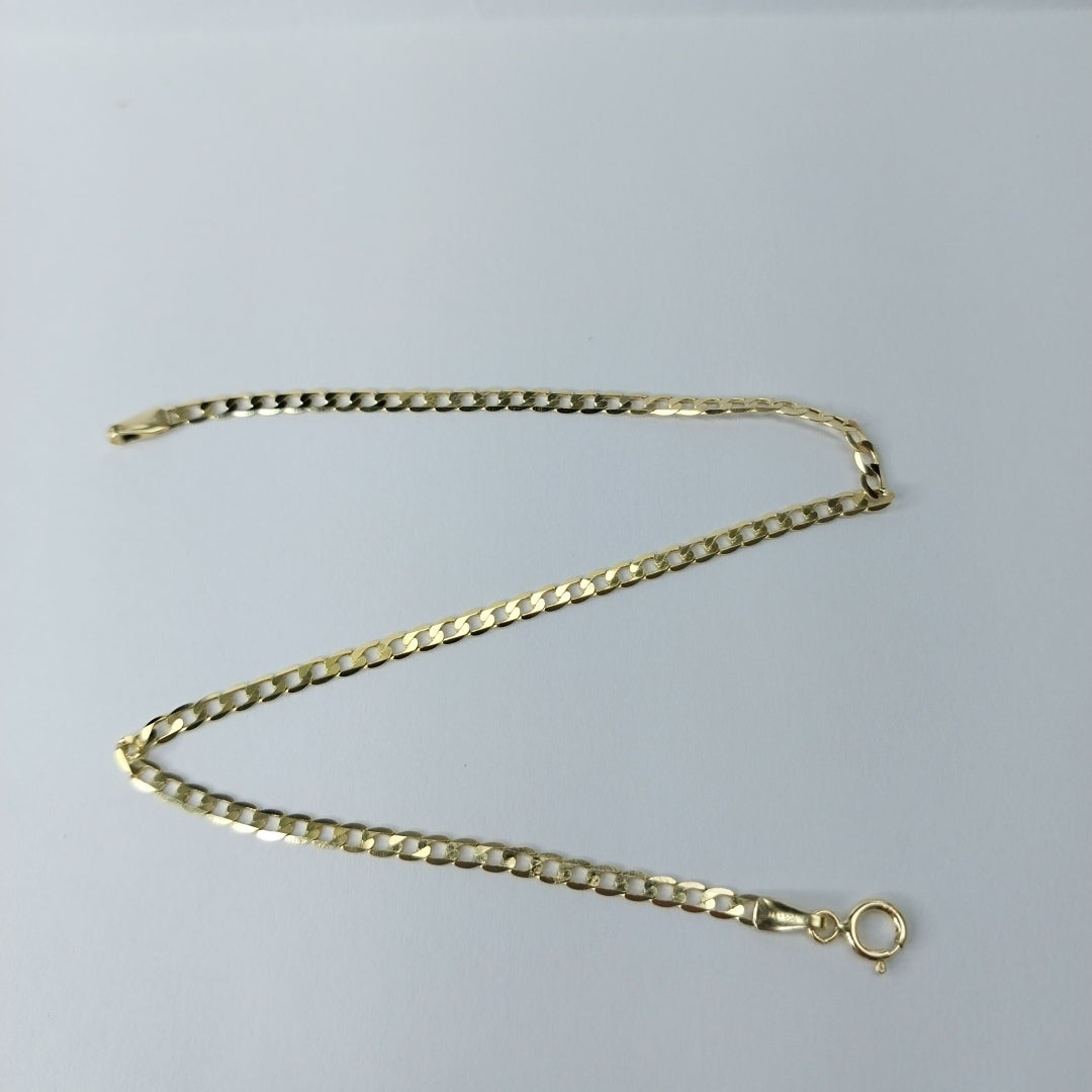 PULSERAS CABALLERO BARBADA AMARILLA ORO 14K 1.6 (NUEVO)