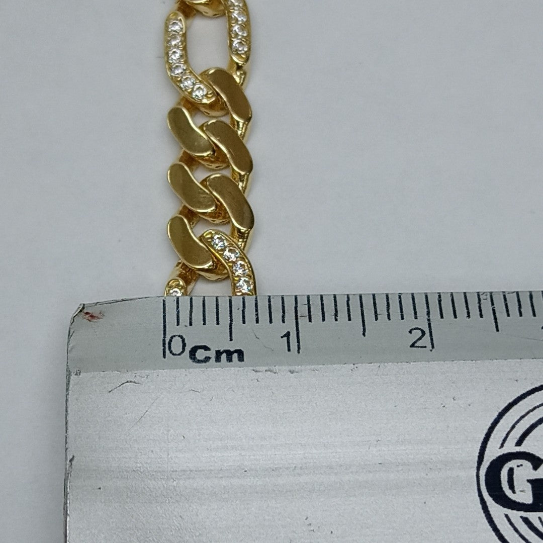 PULSERAS DAMA CARTIER 3*1 DIAMANTADA ORO 14K 11.2 (NUEVO)
