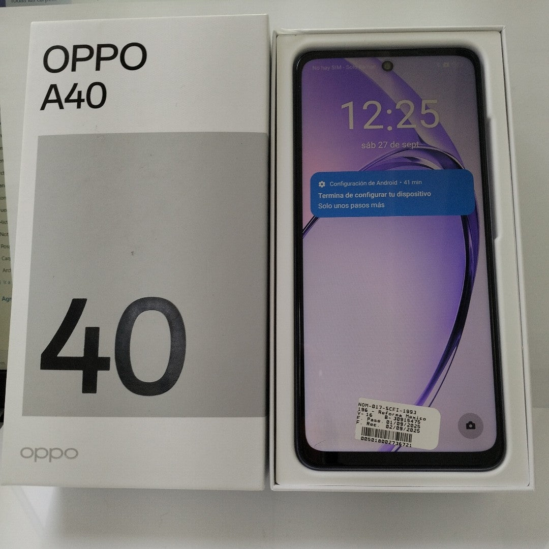 CELULAR OPPO  A40 CPH2669 (2024) 256 GB 4 GB RAM (SEMINUEVO)