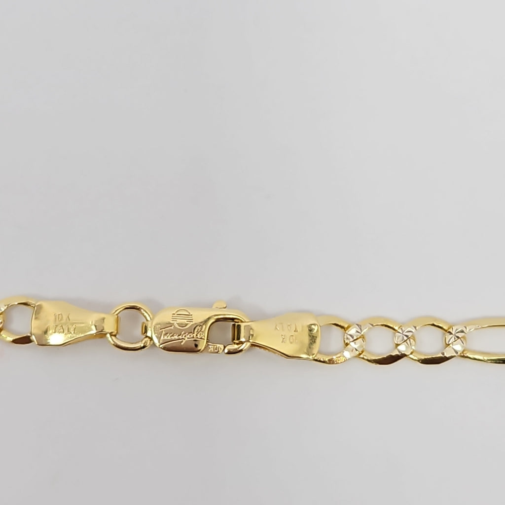 CADENAS CARTIER 3*1 DIAMANTADA ORO 10K 6.5 (NUEVO)