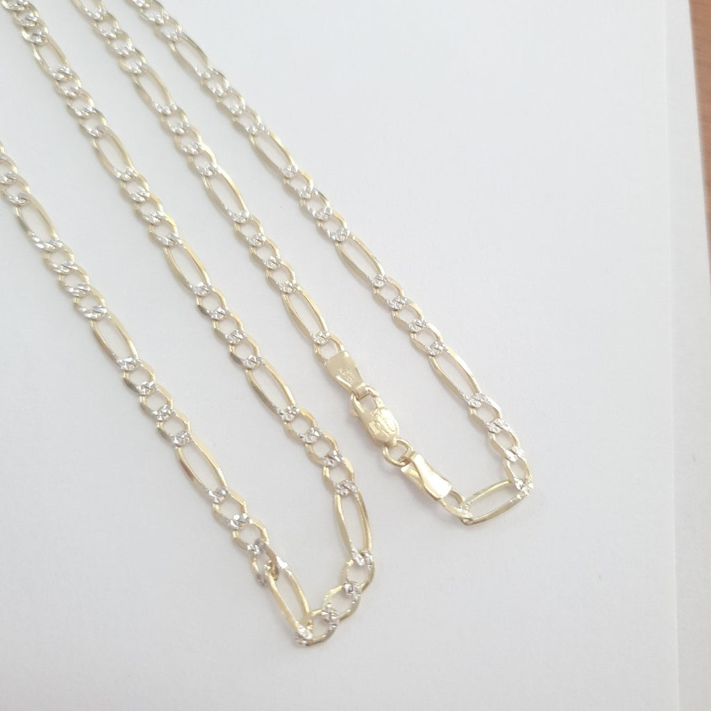 CADENAS CARTIER 3*1 DIAMANTADA ORO 10K 6.4 (NUEVO)
