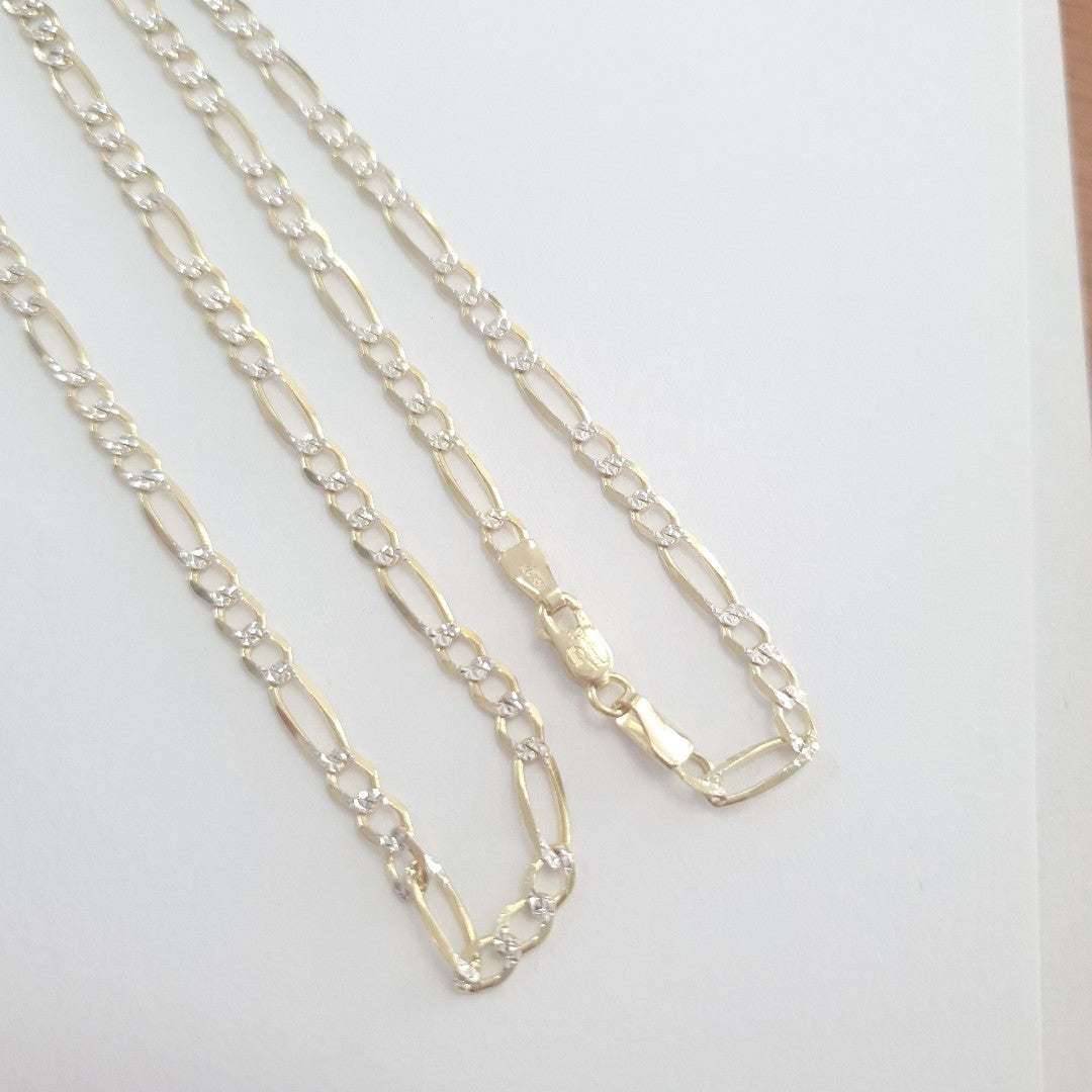 CADENAS CARTIER 3*1 DIAMANTADA ORO 10K 6.4 (NUEVO)