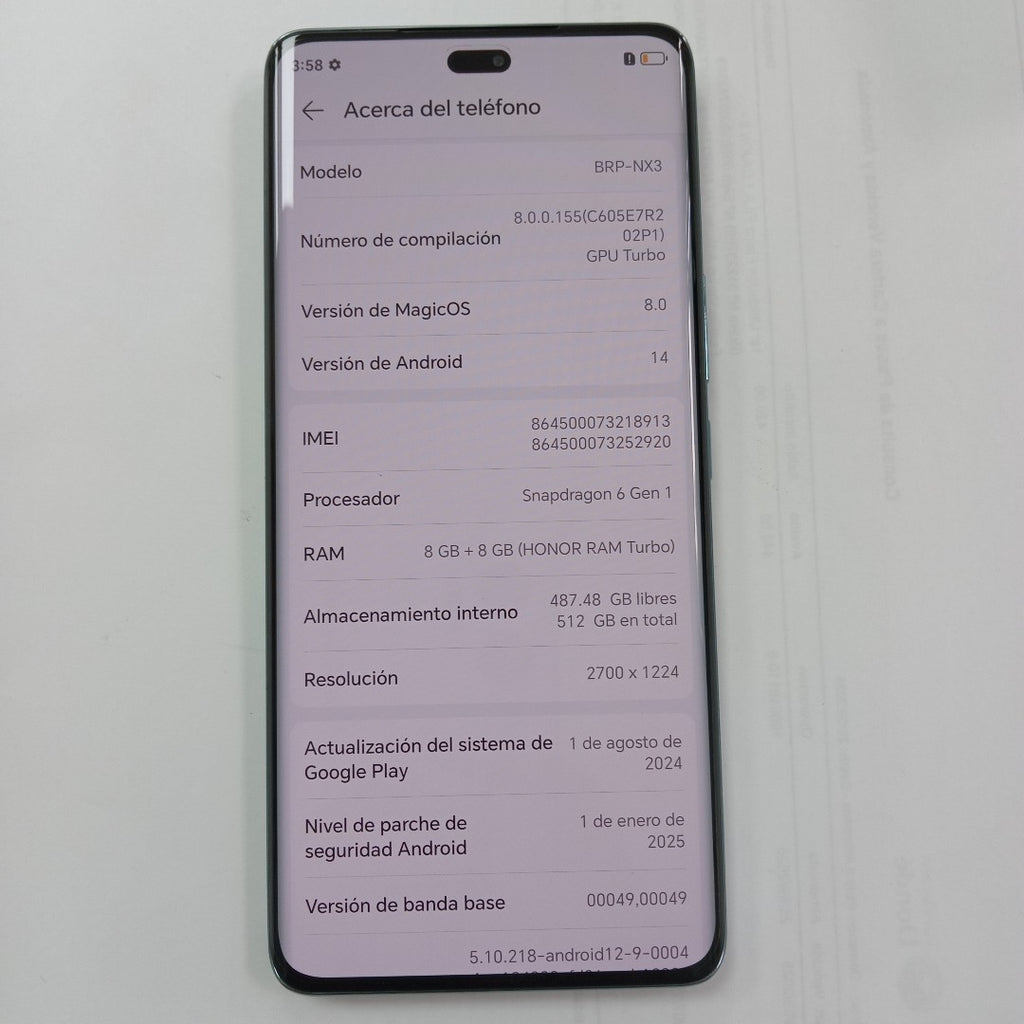CELULAR HONOR MAGIC 7 LITE BRP-NX3 (2025) 512 GB 8 GB RAM (SEMINUEVO)
