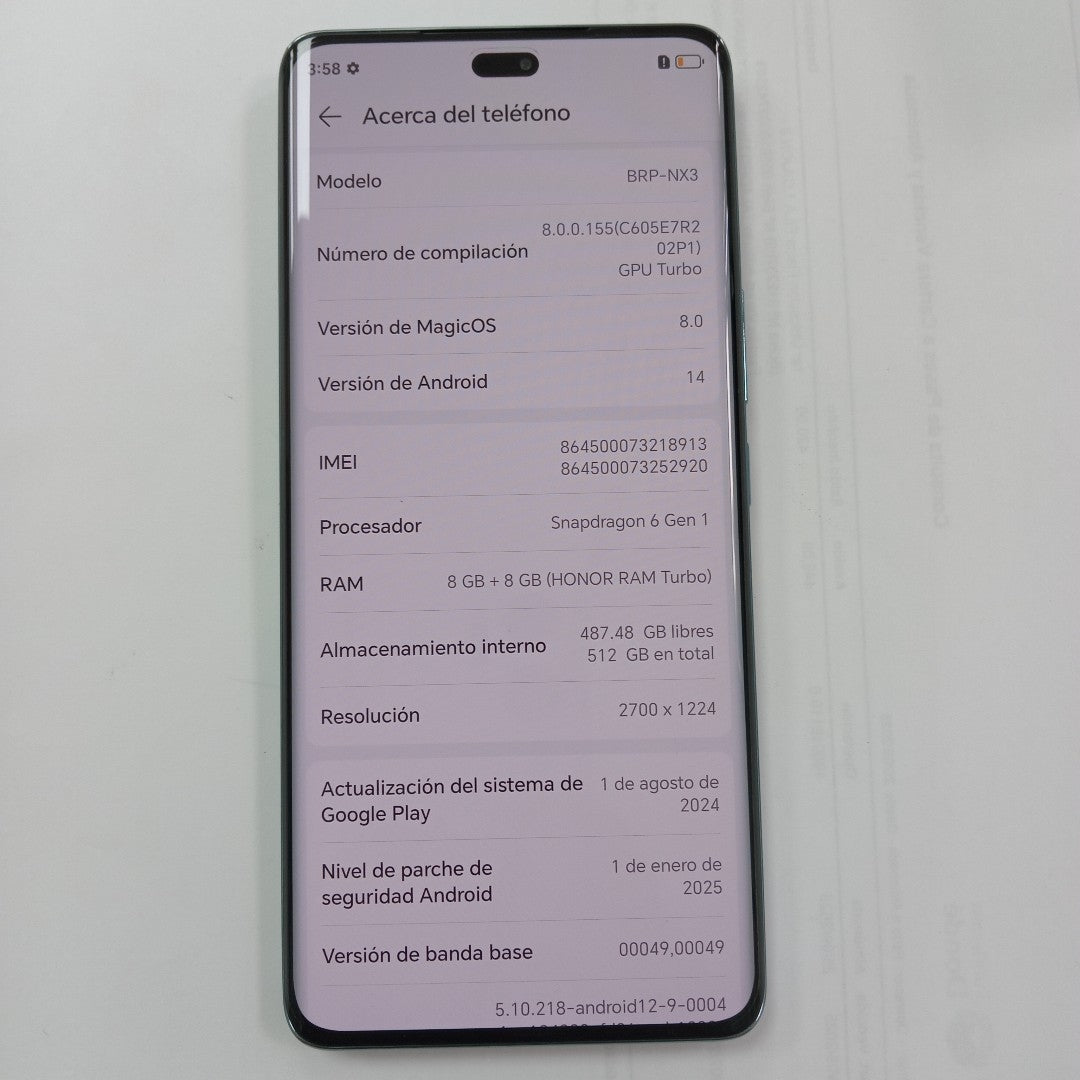 CELULAR HONOR MAGIC 7 LITE BRP-NX3 (2025) 512 GB 8 GB RAM (SEMINUEVO)