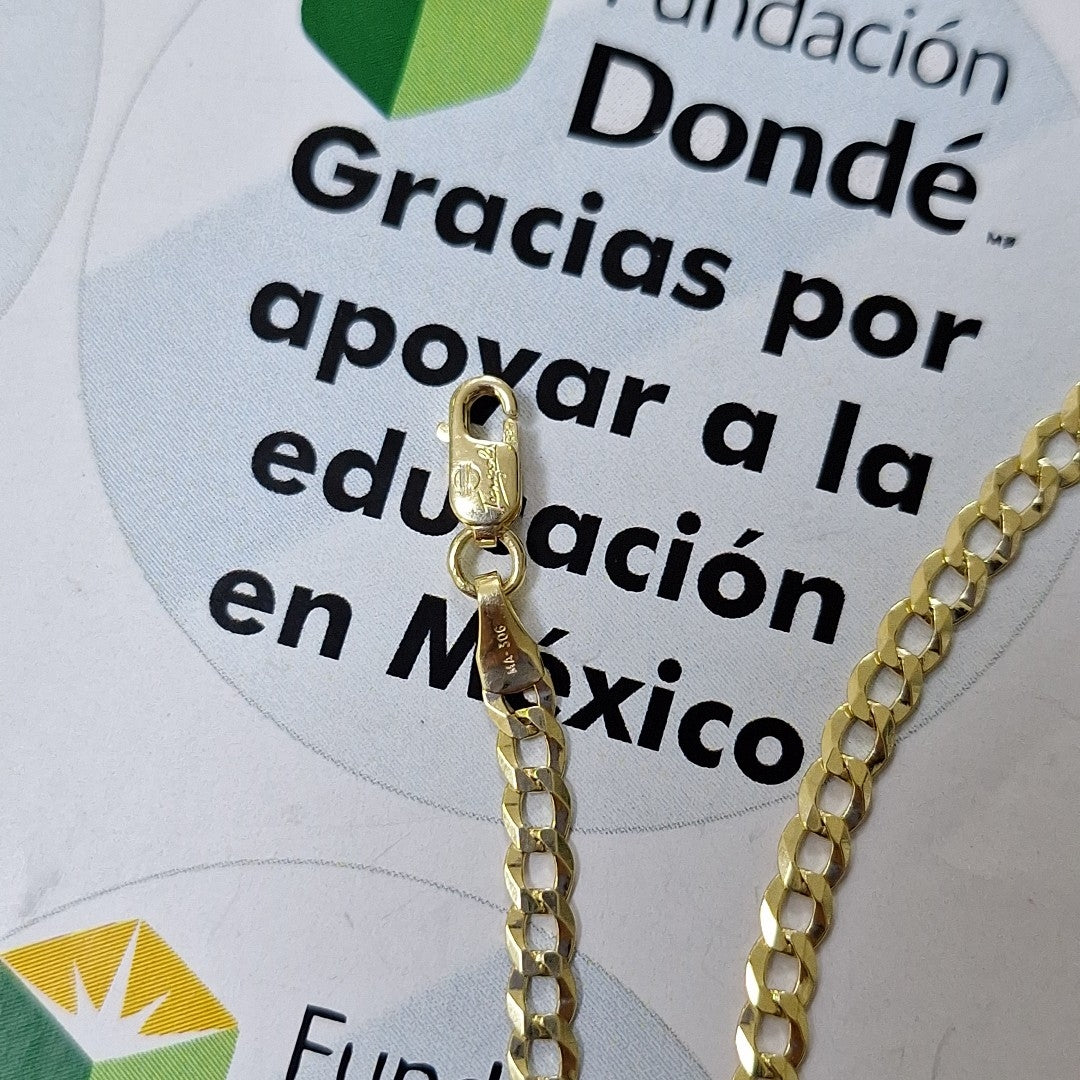 CADENAS BARBADA AMARILLA ORO 14K 7.7 (NUEVO)
