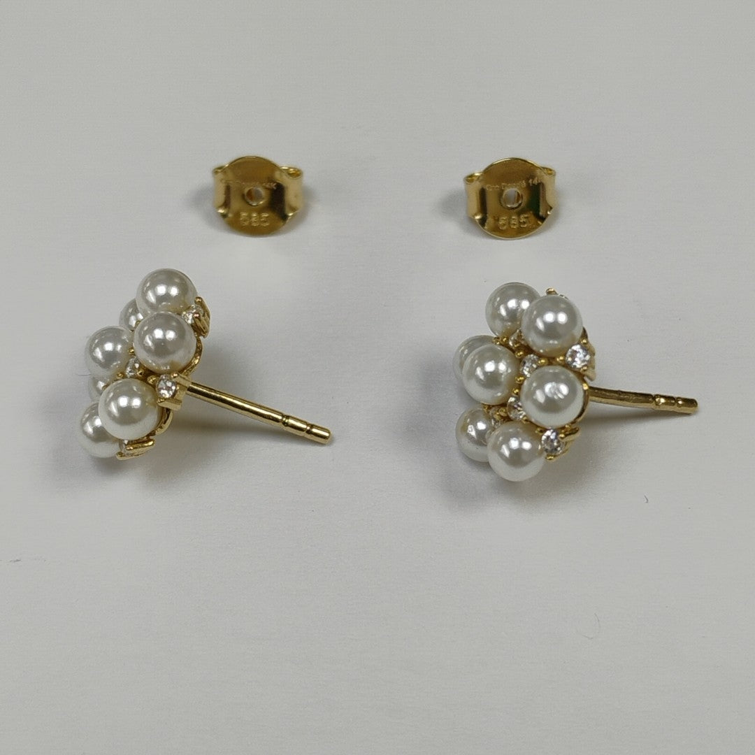 BROQUELES ORO 14K 2.5 (NUEVO)