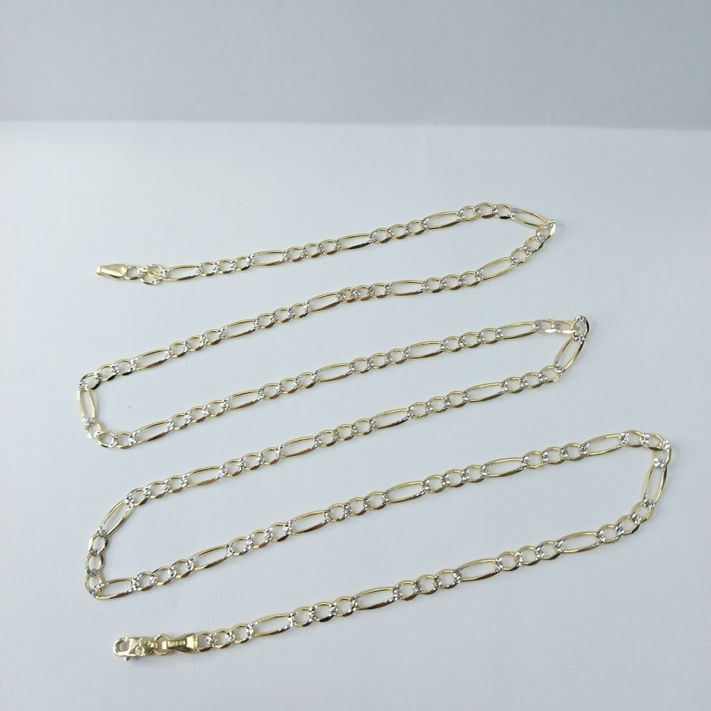 CADENAS CARTIER 3*1 DIAMANTADA ORO 14K 8.5 (NUEVO)