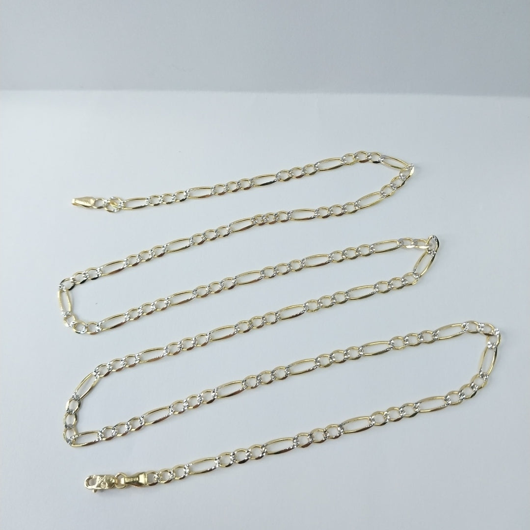 CADENAS CARTIER 3*1 DIAMANTADA ORO 14K 8.5 (NUEVO)