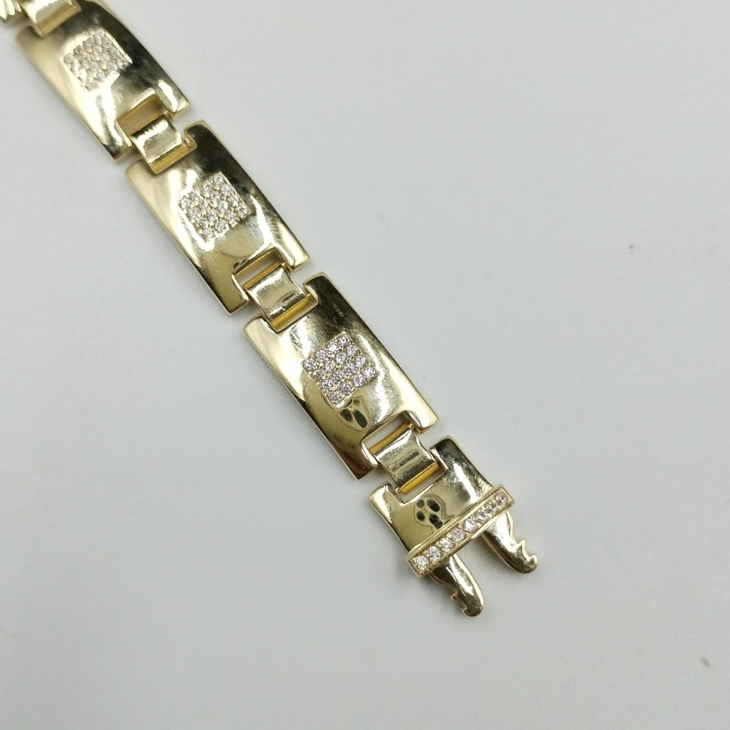 PULSERAS CABALLERO ORO 14K 18.5 (NUEVO)