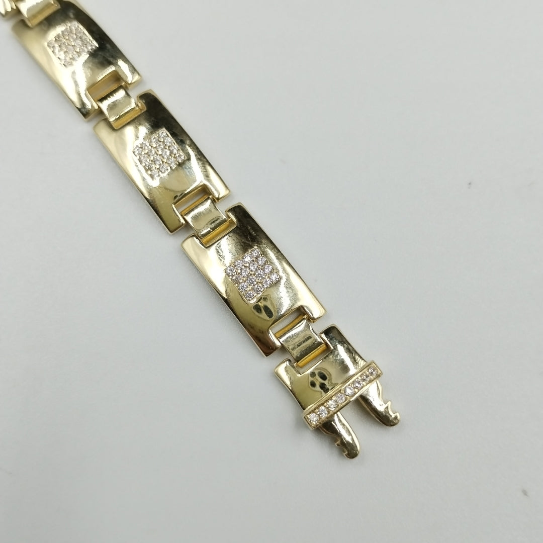 PULSERAS CABALLERO ORO 14K 18.5 (NUEVO)