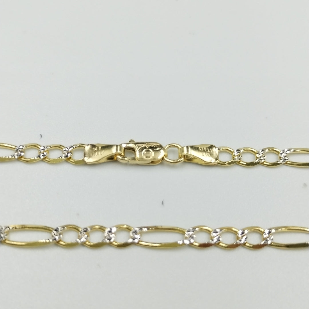 CADENAS CARTIER 3*1 DIAMANTADA ORO 14K 8.6 (NUEVO)