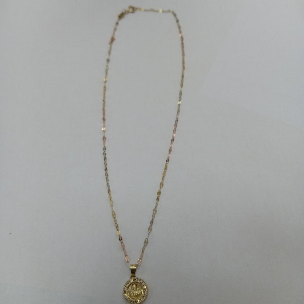 CADENA,MEDALLA RELIGIOSA ORO 10 K 1,50 GRMS (SEMINUEVO)