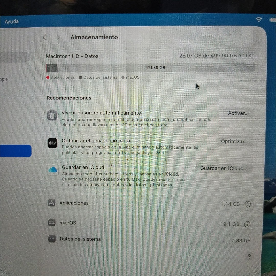 LAPTOP APPLE MACBOOK PRO 13" 2020 2.0 A2251 512 GB SSD 16 GB RAM (SEMINUEVO)