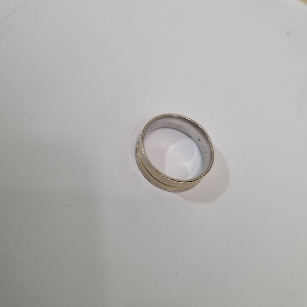 ARGOLLA. ORO, ORO BLANCO. 14 K 2.9 GRMS (SEMINUEVO)