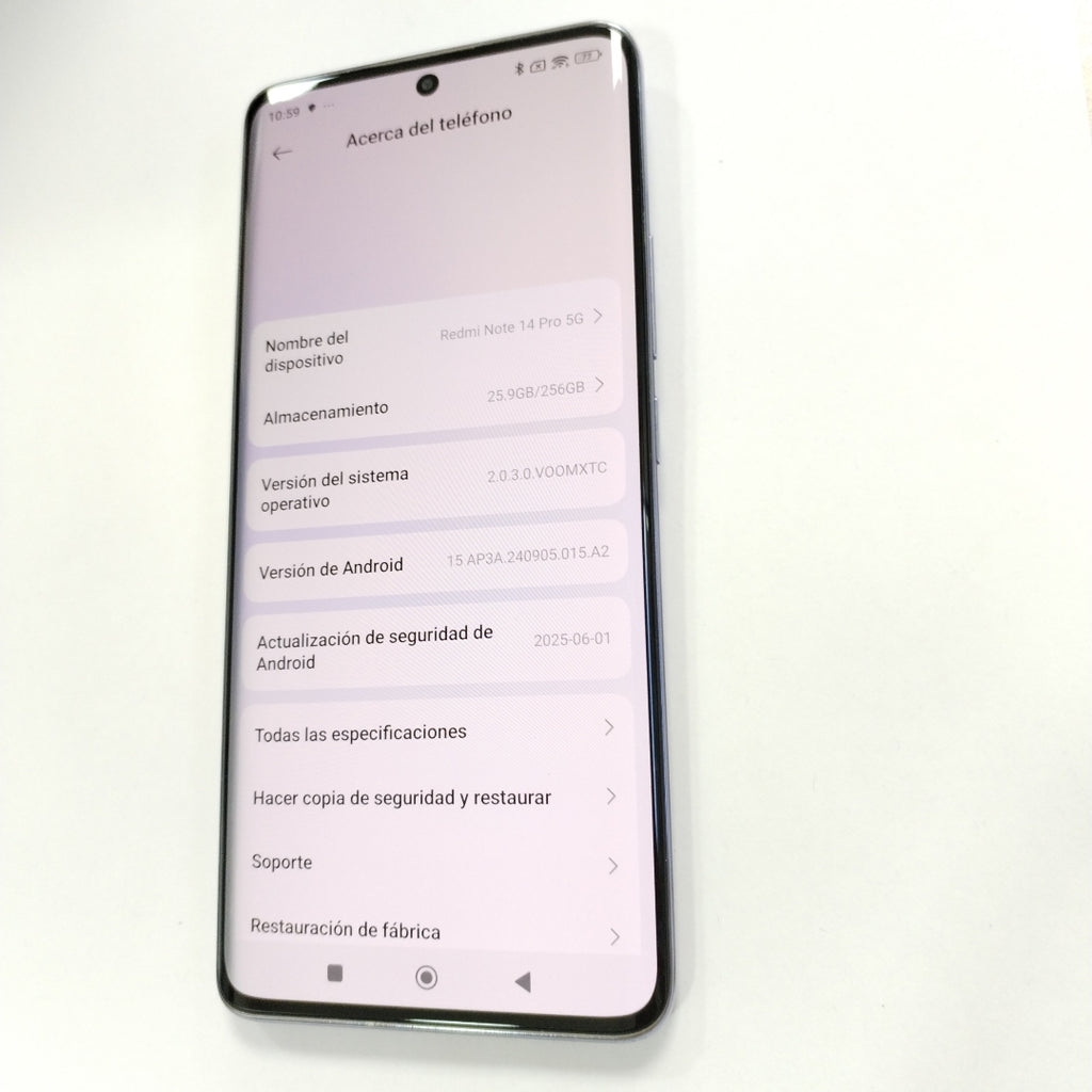 CELULAR XIAOMI REDMI NOTE 14 PRO 5G 24090RA29G (2025) 256 GB 8 GB RAM (SEMINUEVO)