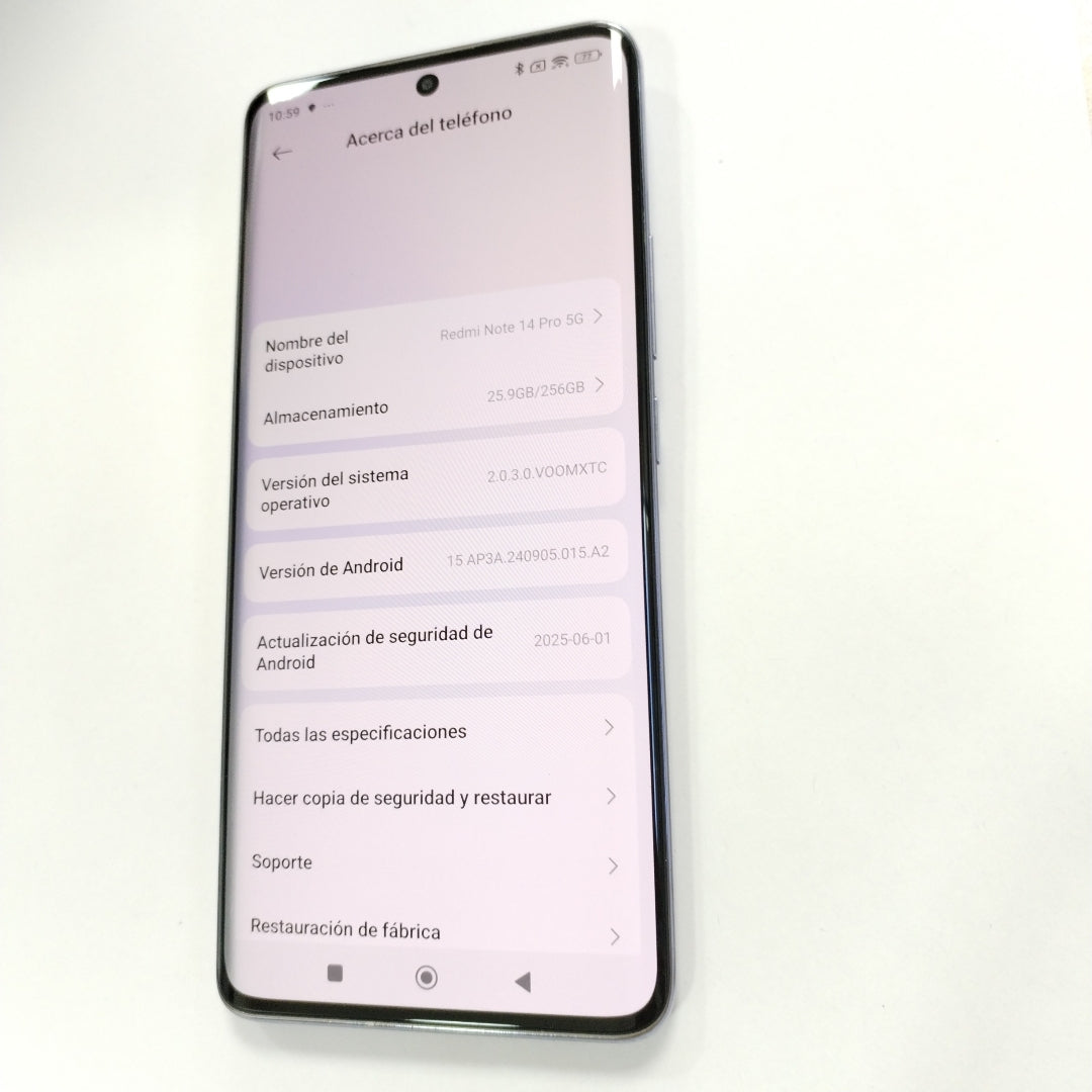CELULAR XIAOMI REDMI NOTE 14 PRO 5G 24090RA29G (2025) 256 GB 8 GB RAM (SEMINUEVO)