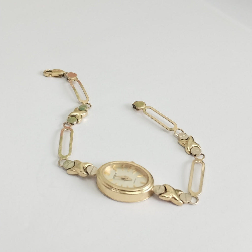 RELOJ CAJA Y PULSO ORO ORO 14 K 9,80 GRMS (SEMINUEVO)