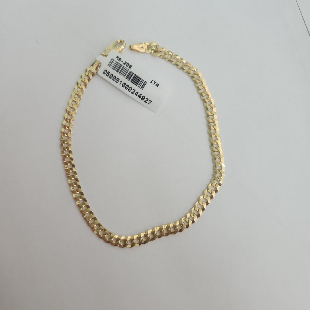 PULSERAS CABALLERO BARBADA AMARILLA ORO 14K 5 (NUEVO)