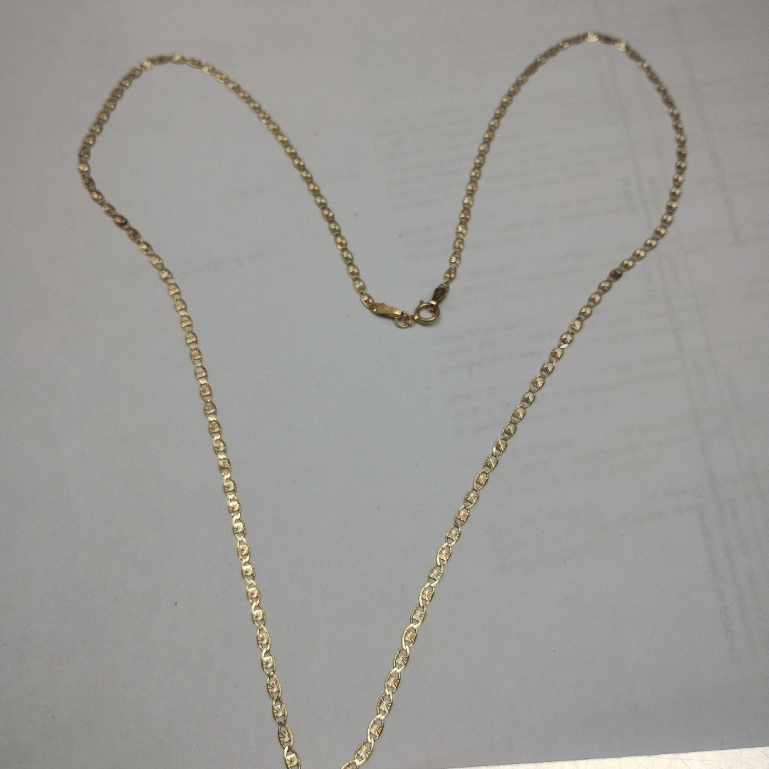 CADENA. ORO COMBINADO. 10 K 3.2 GRMS (SEMINUEVO)
