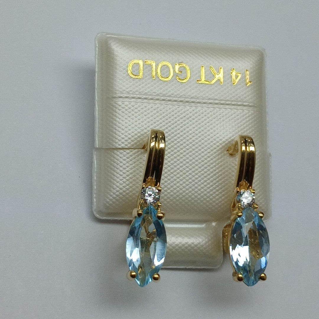 BROQUELES ORO 14K 3.7 (NUEVO)