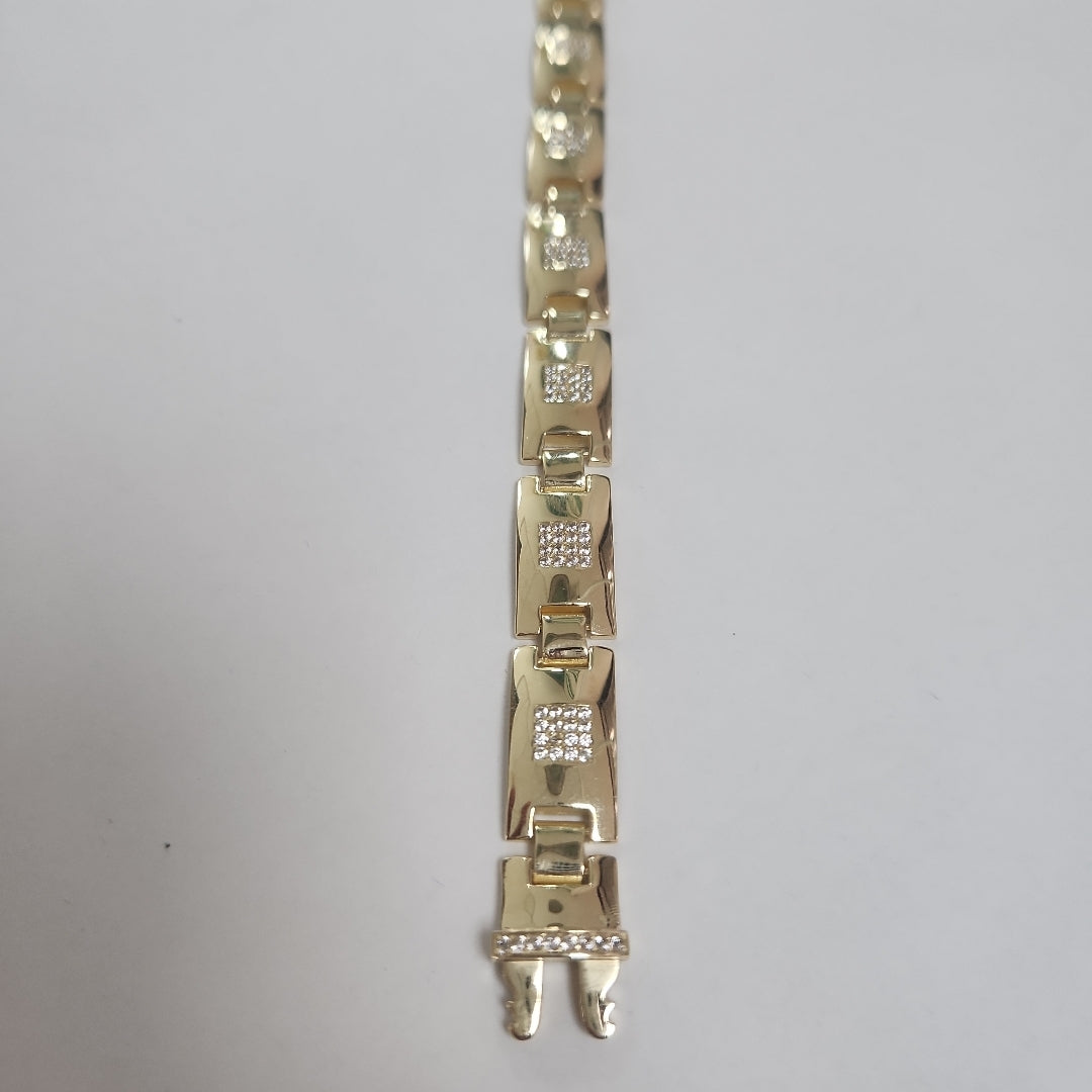 PULSERAS CABALLERO ORO 14K 18.5 (NUEVO)
