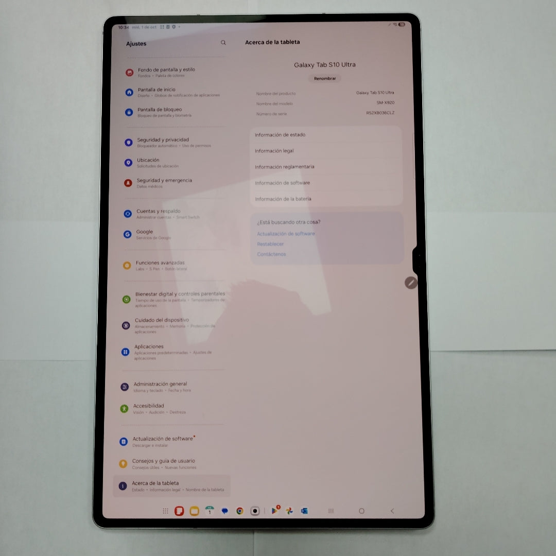 TABLETA SAMSUNG GALAXY TAB S10 ULTRA SM-X920 (2024) 512 GB 12 GB RAM (SEMINUEVO)