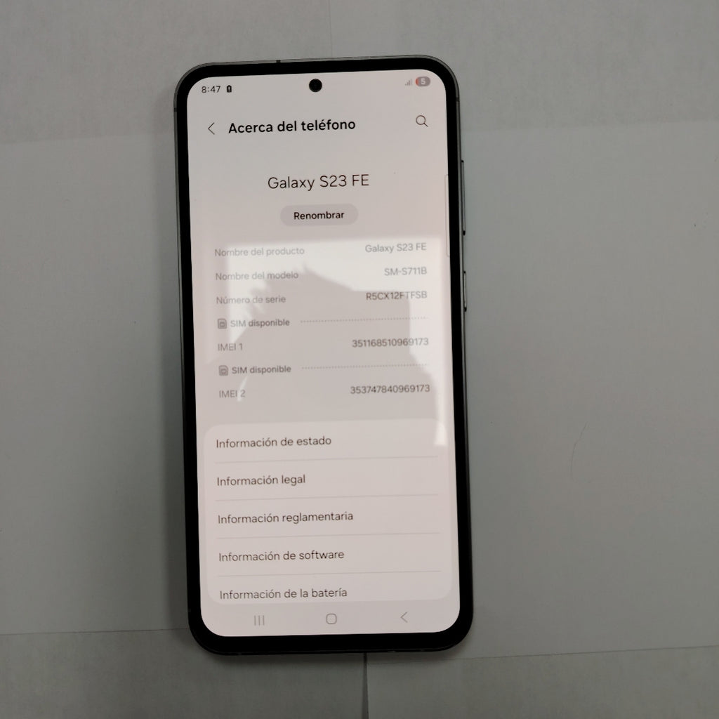 CELULAR SAMSUNG GALAXY S23 FE SM-S711B (2023) 128 GB 8 GB RAM (SEMINUEVO)