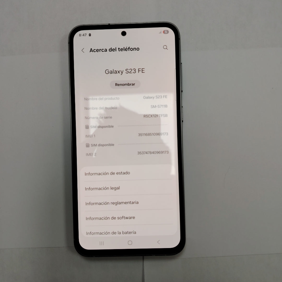 CELULAR SAMSUNG GALAXY S23 FE SM-S711B (2023) 128 GB 8 GB RAM (SEMINUEVO)