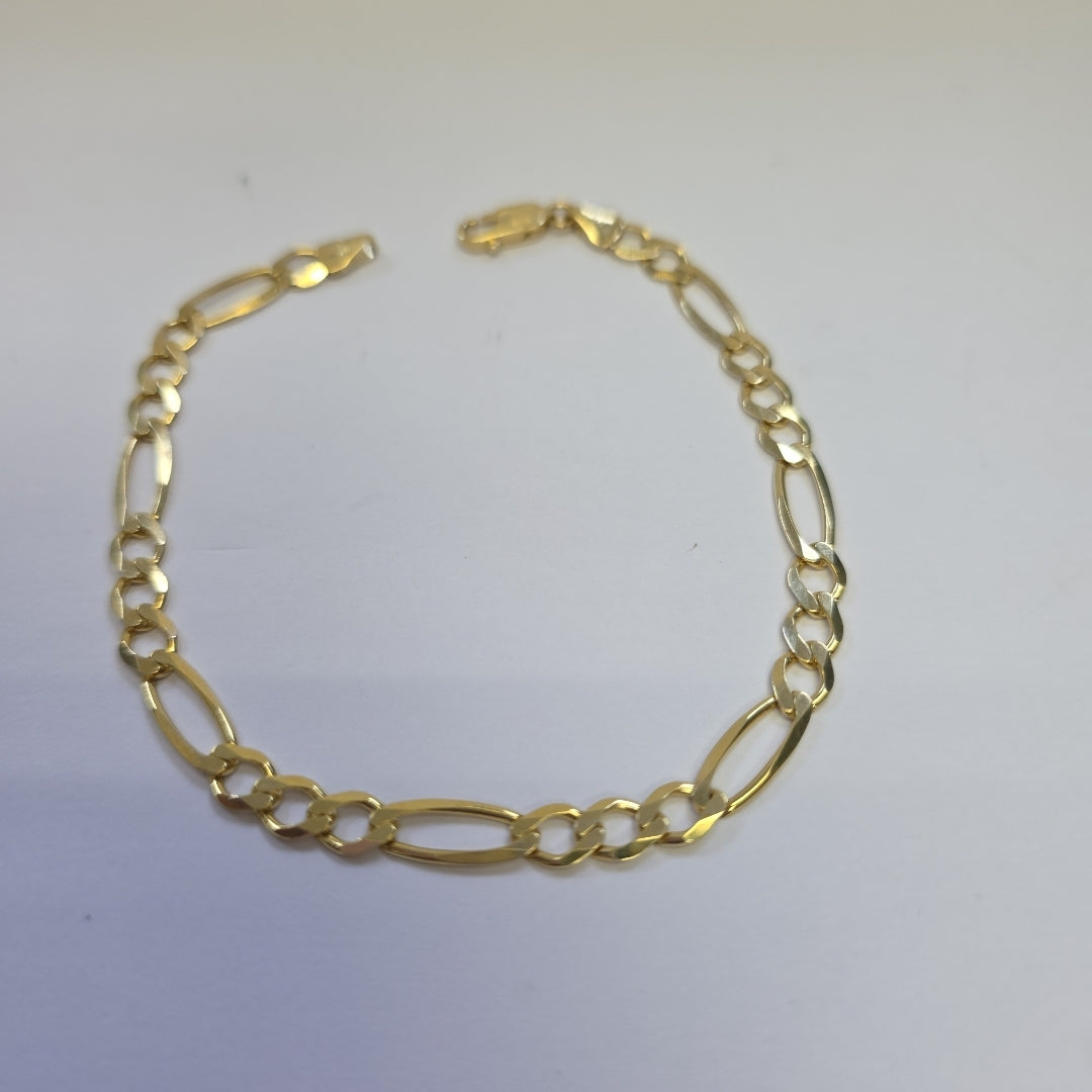 PULSERAS CABALLERO CARTIER 3*1 AMARILLA ORO 14K 6.4 (NUEVO)