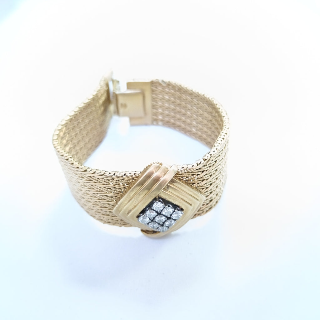 RELOJ CAJA ACERO PULSO ORO. ORO. 18 K 66.5 GRMS (SEMINUEVO)