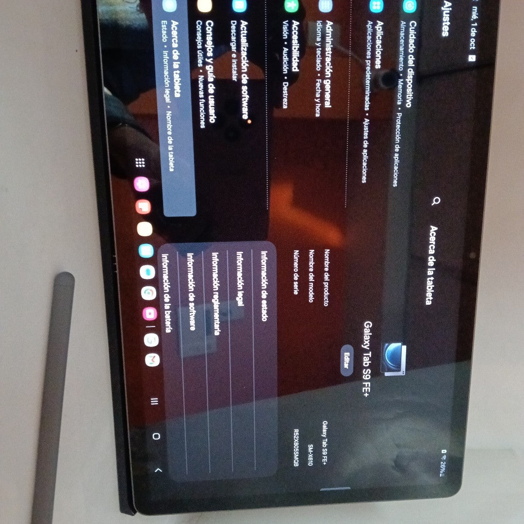 TABLETA SAMSUNG GALAXY TAB S9 FE+ SM-X610 (2023) 256 GB 12 GB RAM (SEMINUEVO)