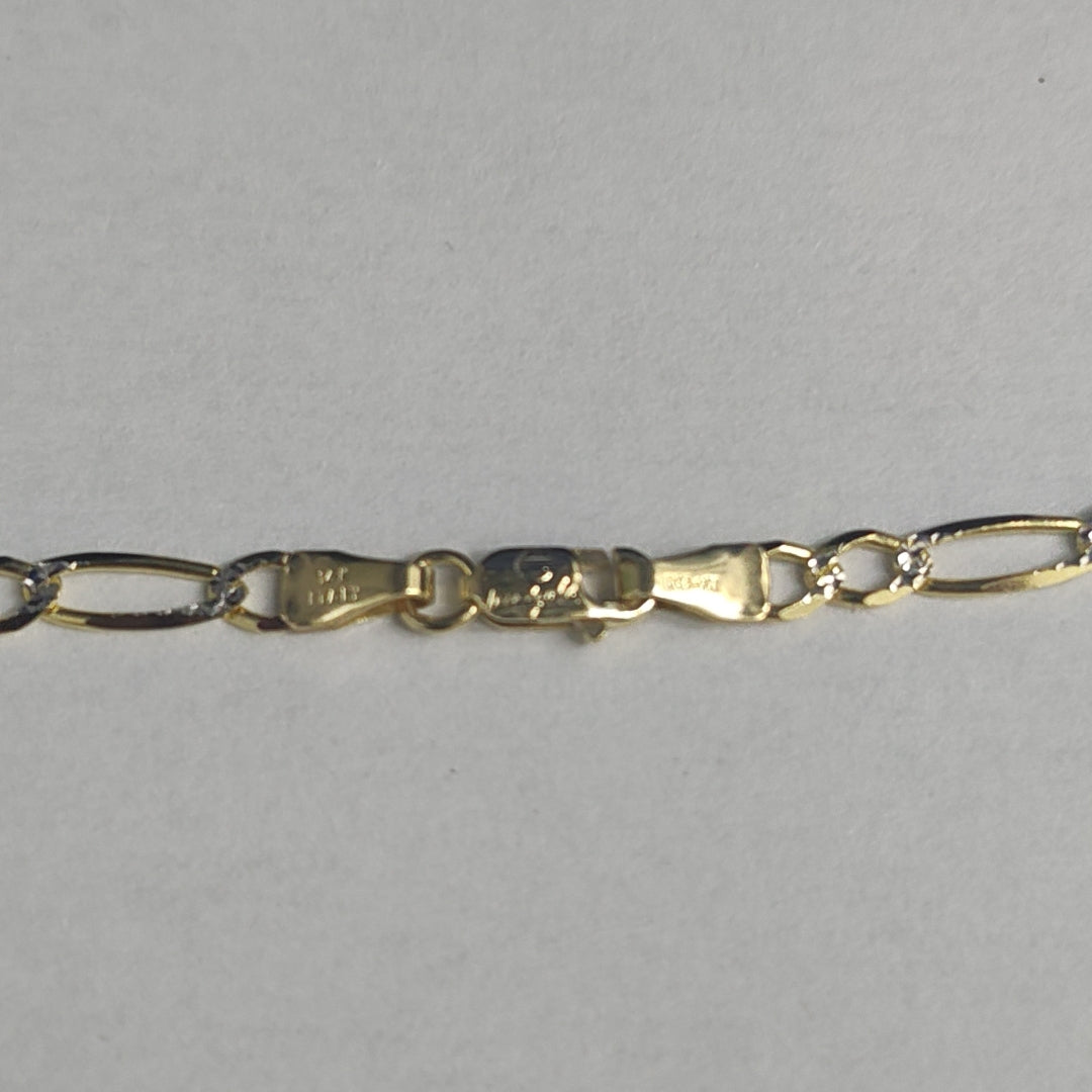 CADENAS CARTIER 3*1 DIAMANTADA ORO 14K 7.9 (NUEVO)