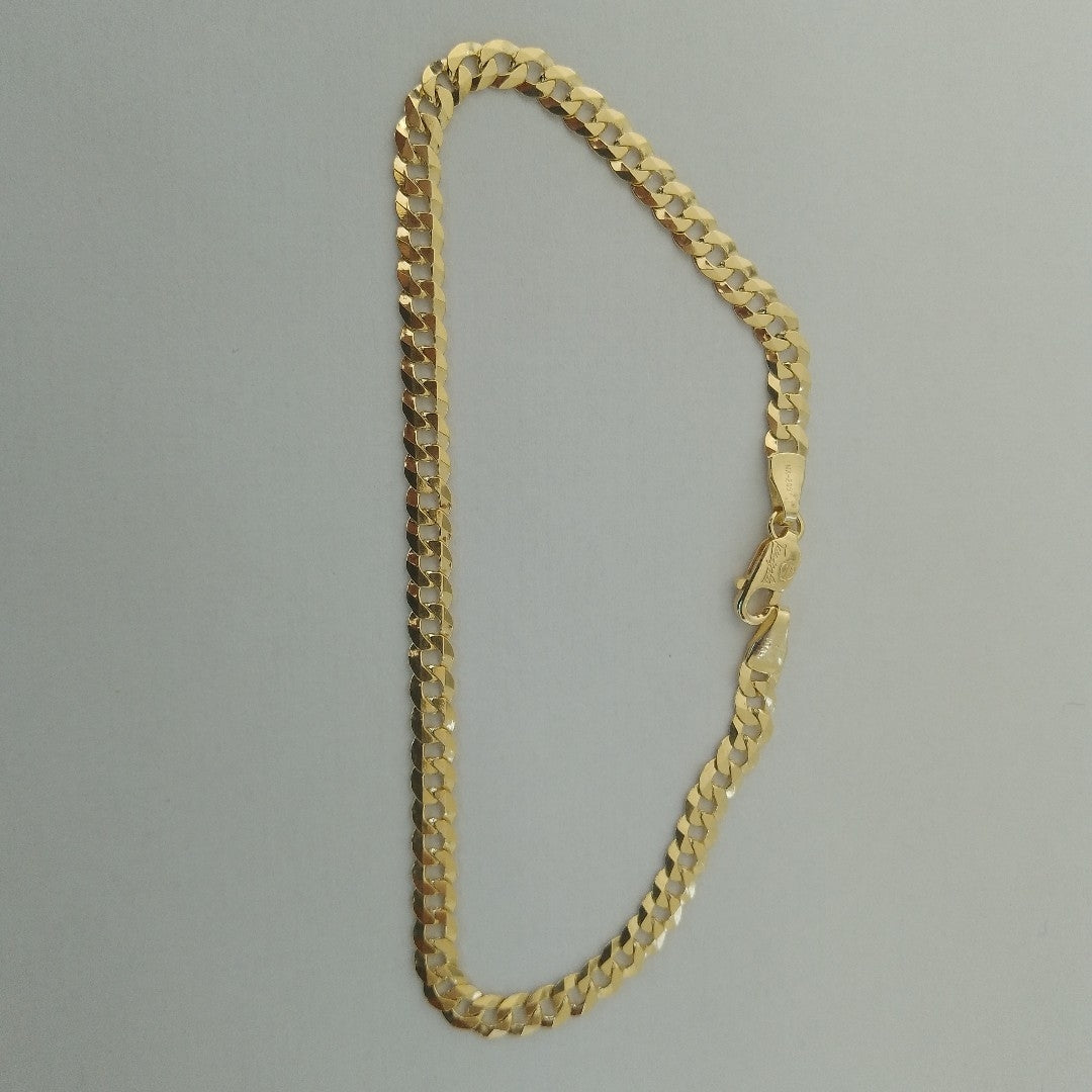 PULSERAS CABALLERO BARBADA AMARILLA ORO 14K 4.7 (NUEVO)
