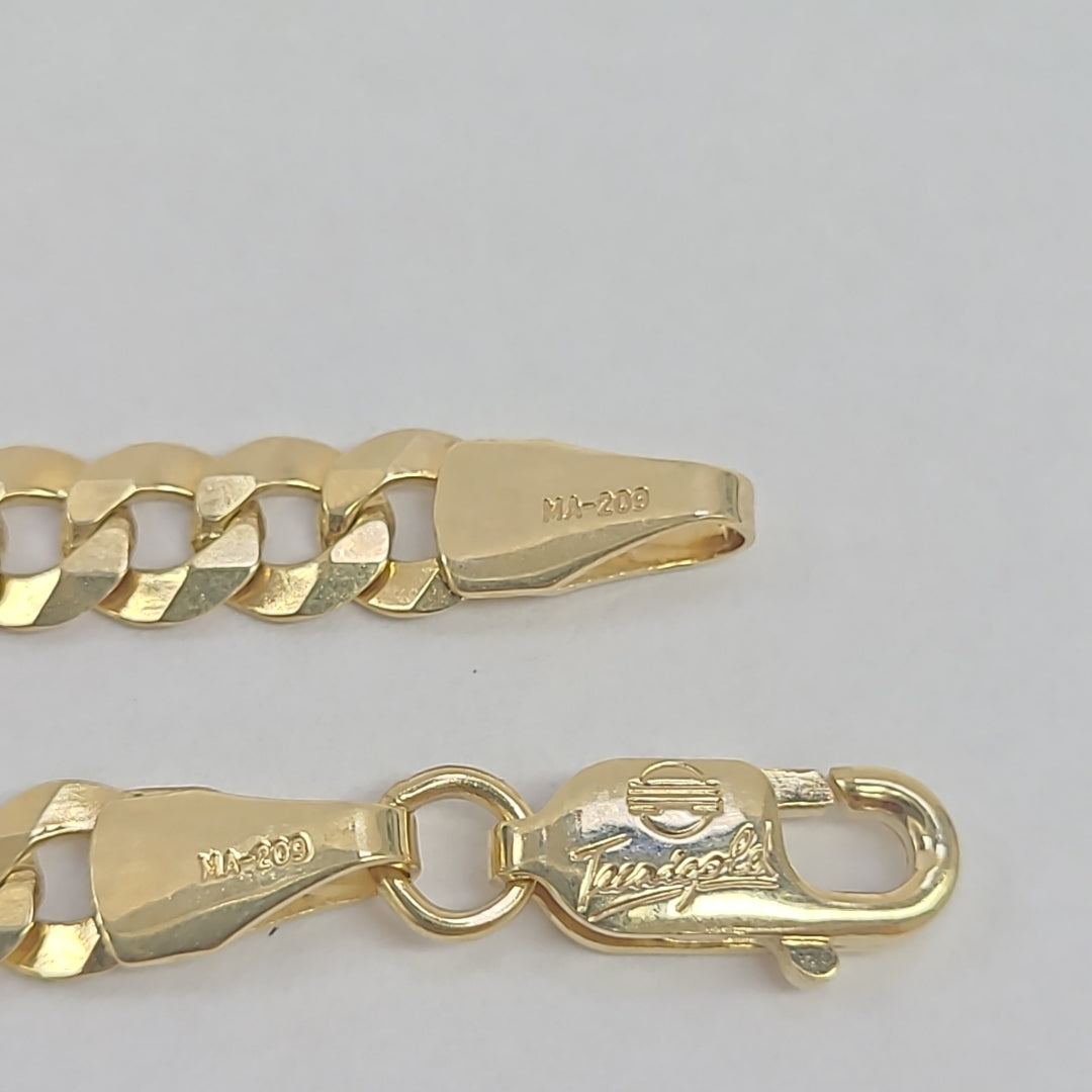 PULSERAS CABALLERO BARBADA AMARILLA ORO 14K 4.7 (NUEVO)
