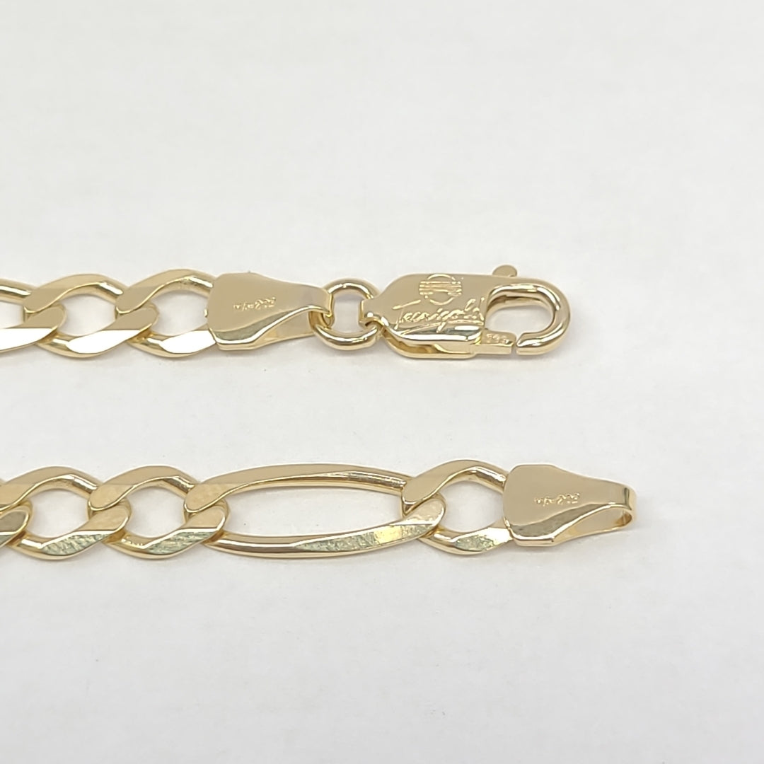 PULSERAS CABALLERO CARTIER 3*1 AMARILLA ORO 14K 6.4 (NUEVO)