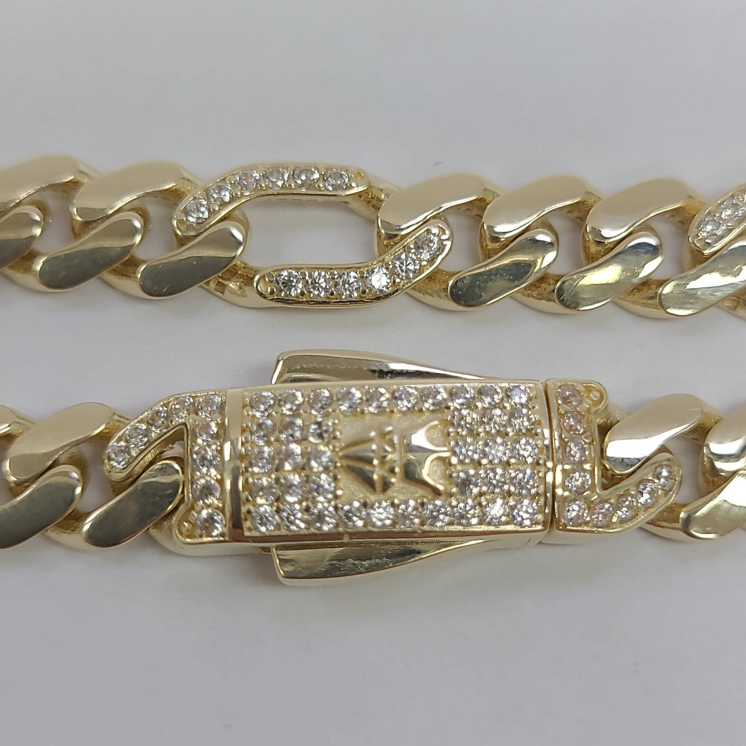 PULSERAS CABALLERO CARTIER 3*1 AMARILLA ORO 14K 11.2 (NUEVO)