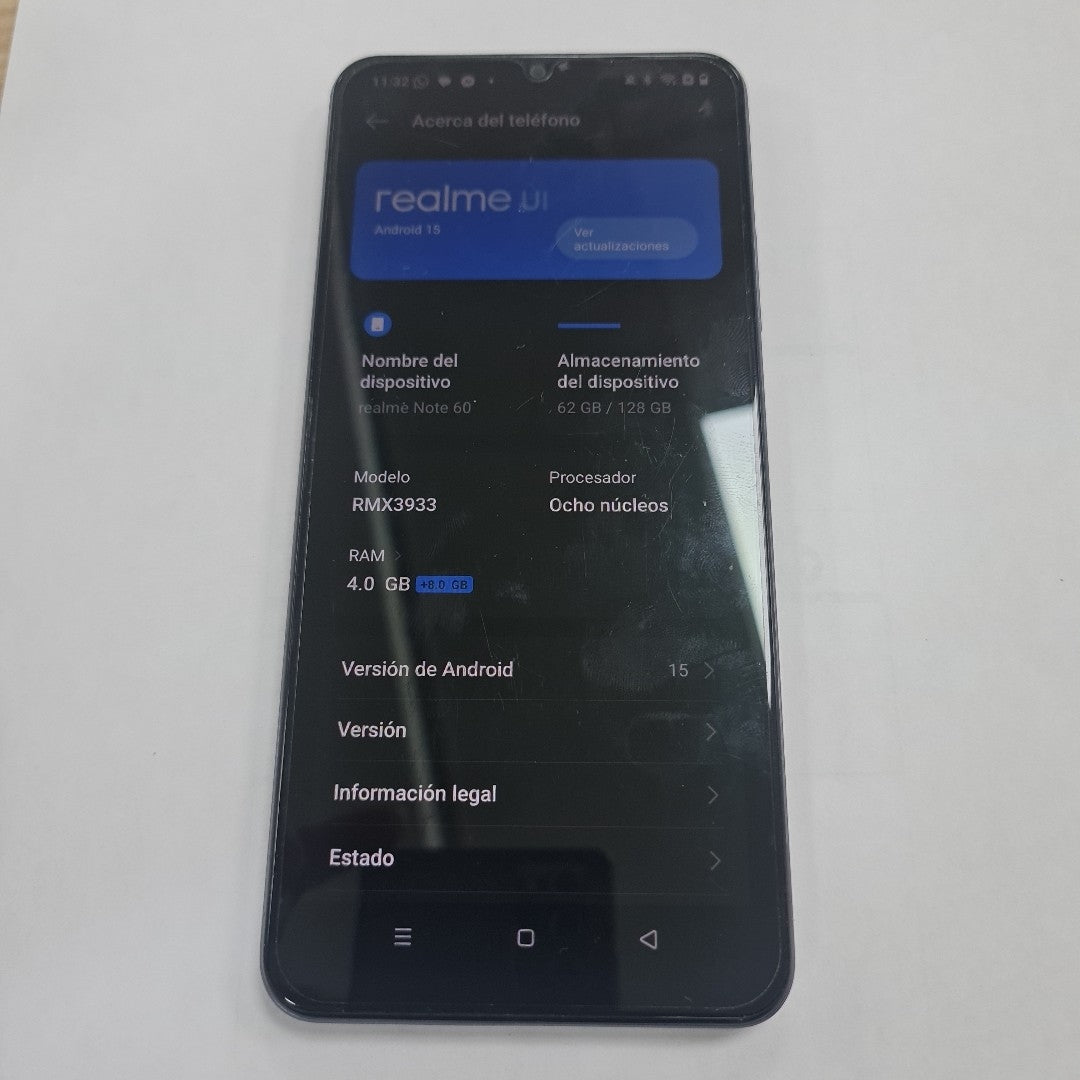 CELULAR REALME REALME NOTE 60-RMX3933(2023) 128 GB 4 GB RAM (SEMINUEVO)