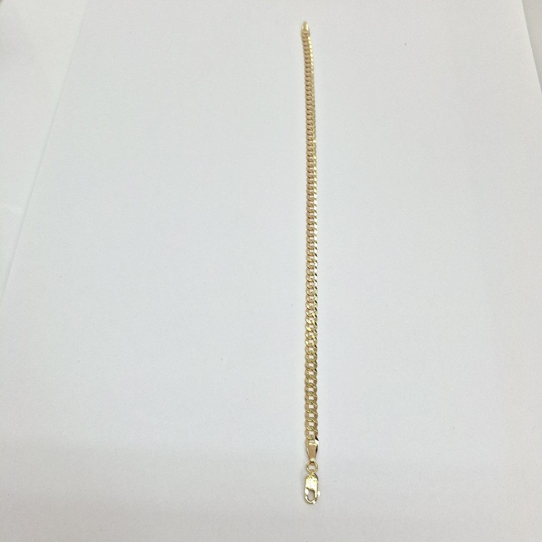 PULSERAS CABALLERO BARBADA AMARILLA ORO 14K 5 (NUEVO)