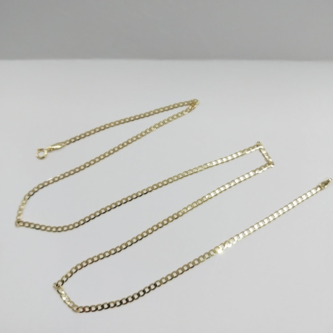 CADENAS BARBADA AMARILLA ORO 14K 3.7 (NUEVO)