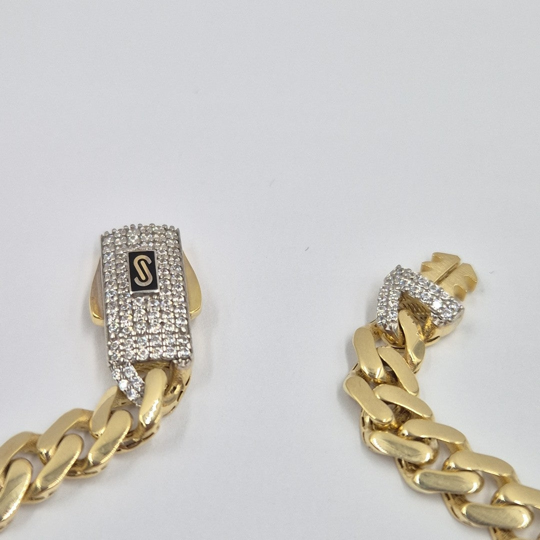 PULSERA CABALLERO MONACO ORO 14K 8.2 (NUEVO)