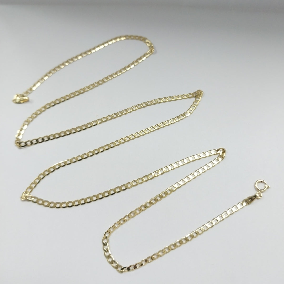 CADENAS BARBADA AMARILLA ORO 14K 4.2 (NUEVO)