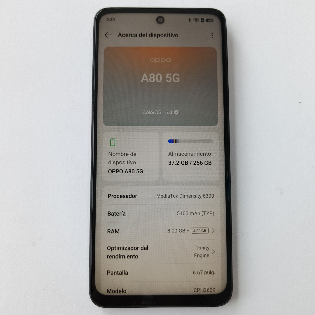 CELULAR OPPO  A80 5G CPH2639 (2024) 256 GB 8 GB RAM (SEMINUEVO)