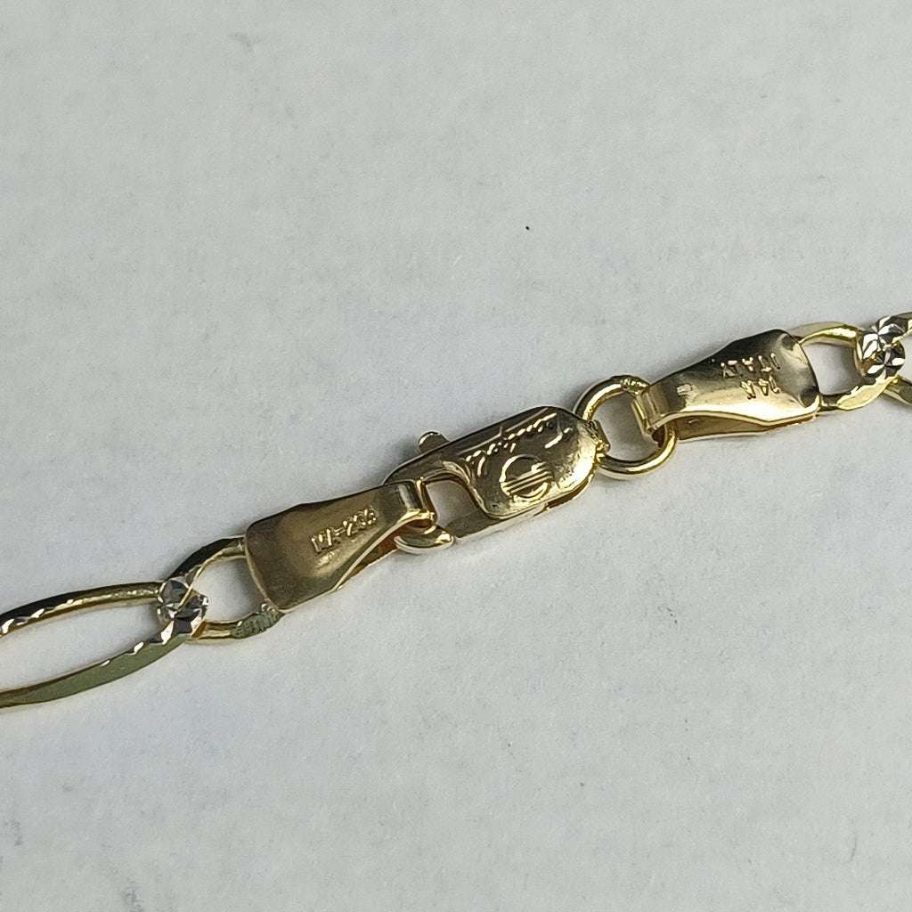 CADENAS CARTIER 3*1 DIAMANTADA ORO 14K 8.5 (NUEVO)