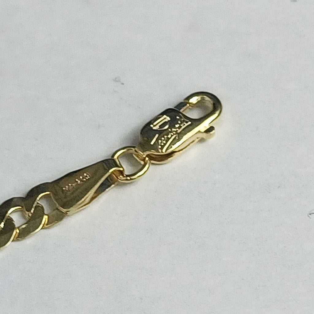 PULSERAS CABALLERO BARBADA AMARILLA ORO 10K 4.2 (NUEVO)